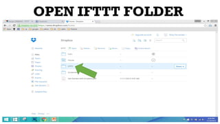 OPEN IFTTT FOLDER
 