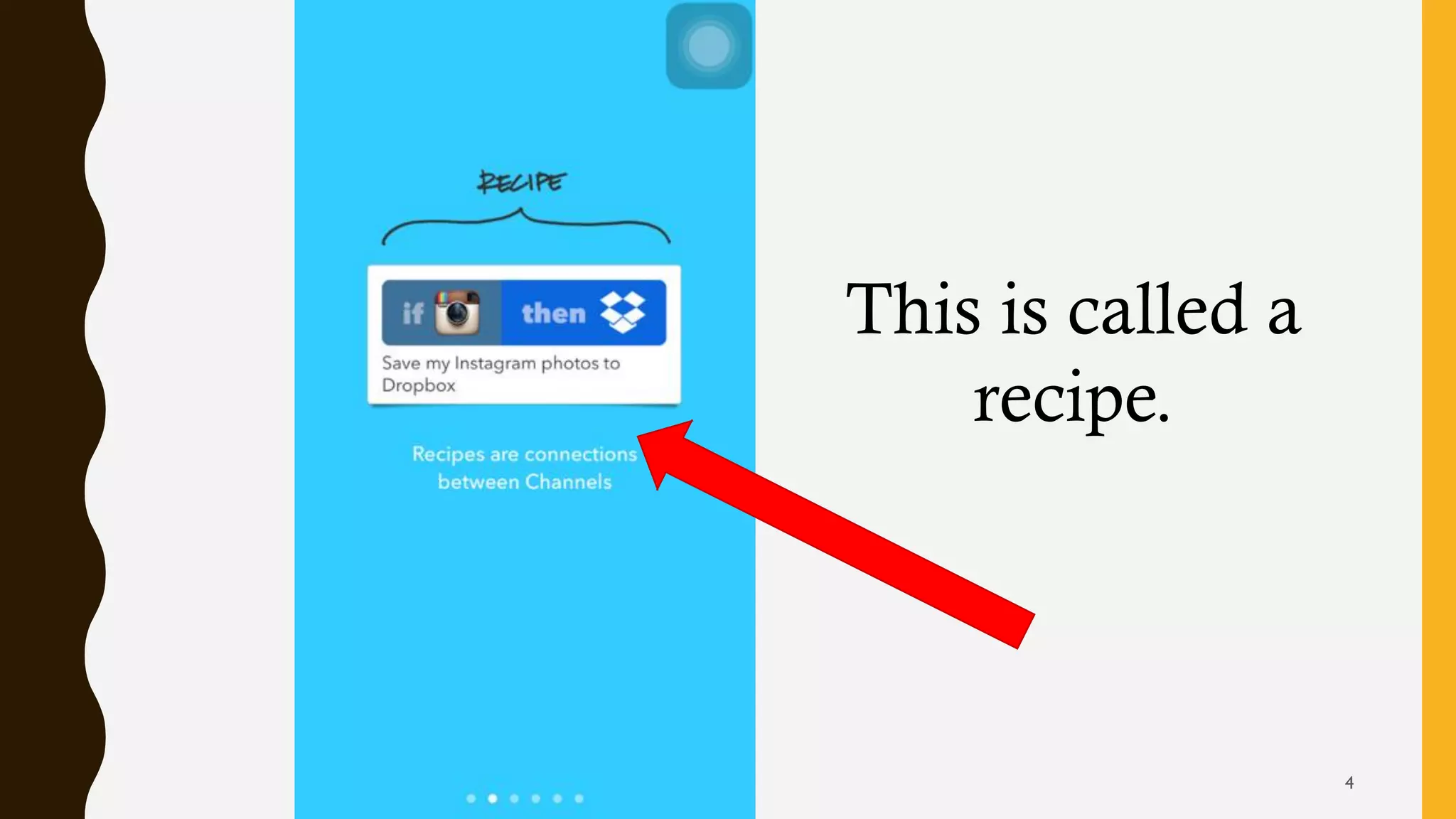 This is called a
recipe.
4
 