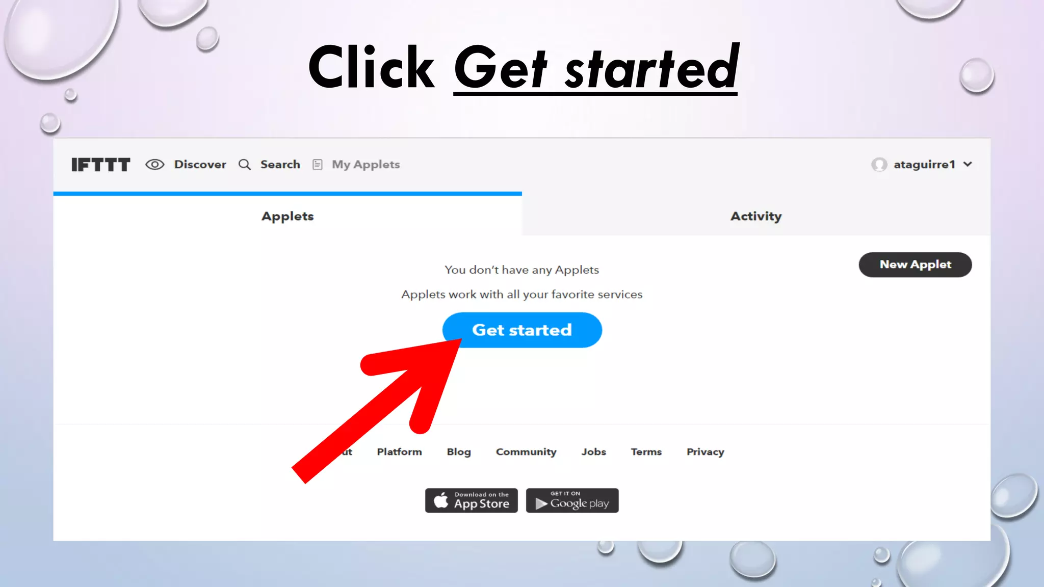 Click Get started
 