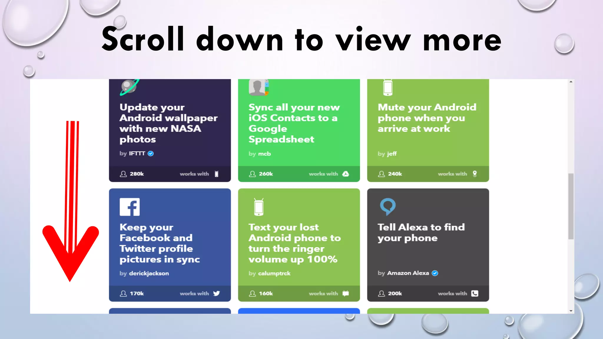 Scroll down to view more
 