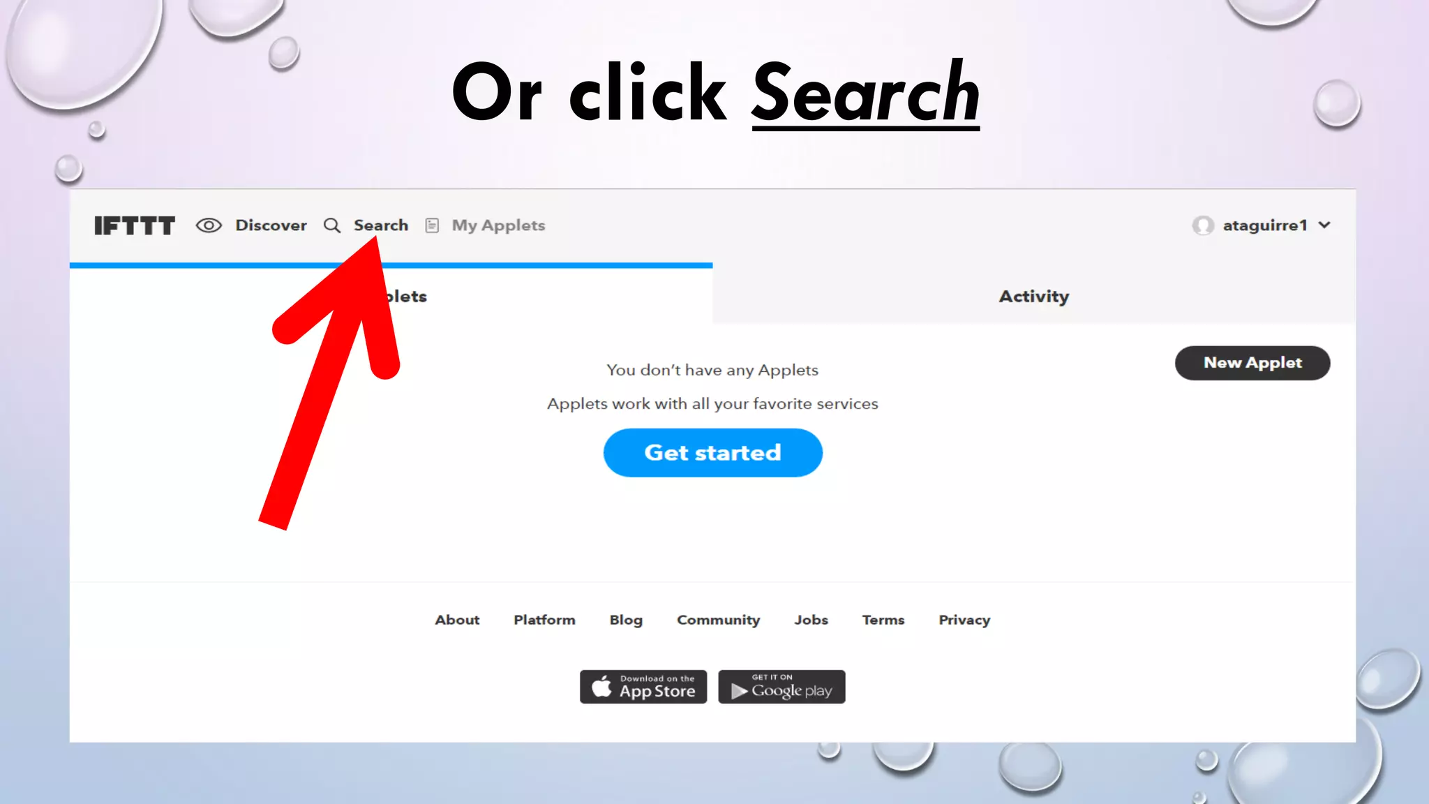 Or click Search
 