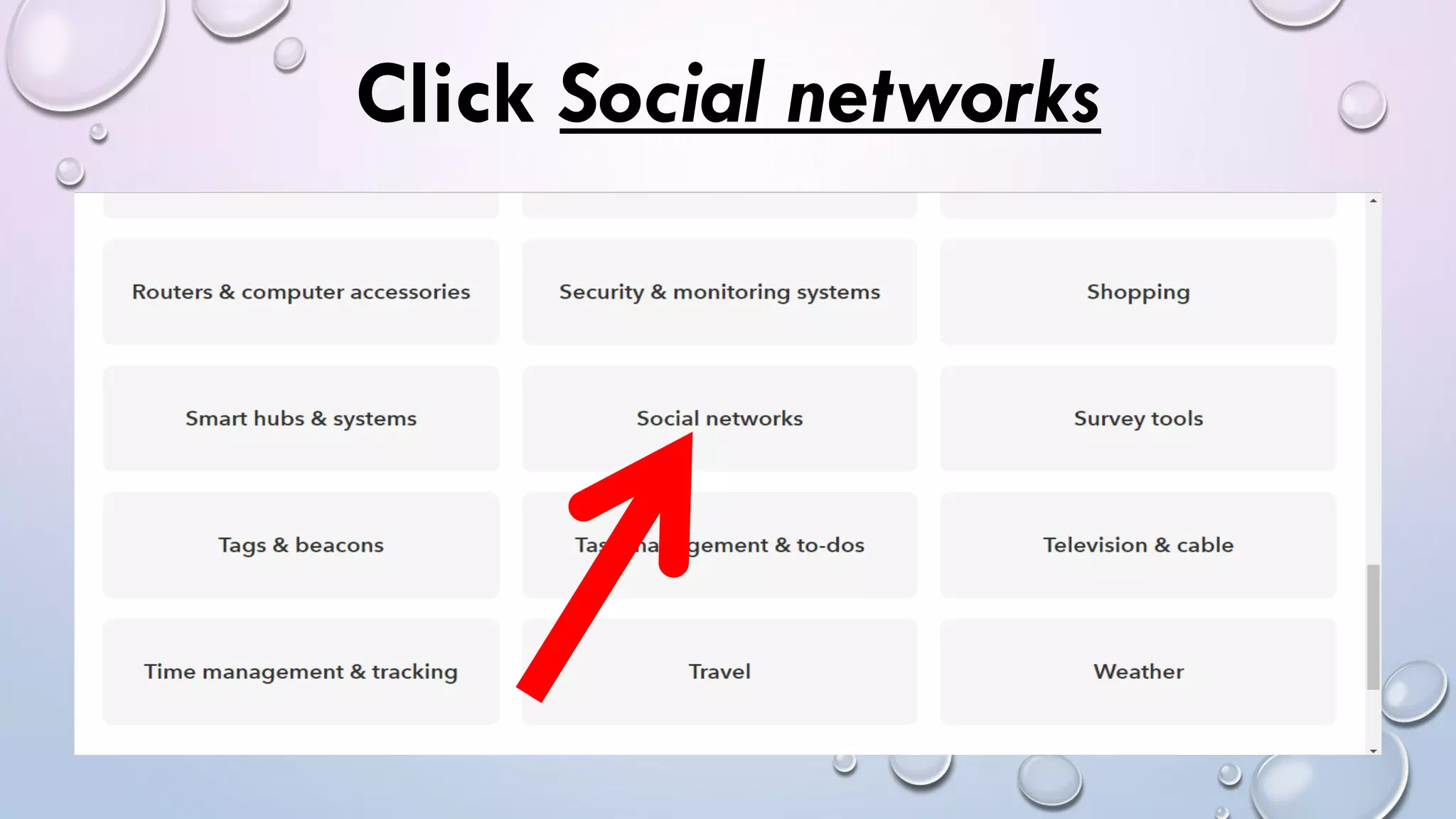 Click Social networks
 
