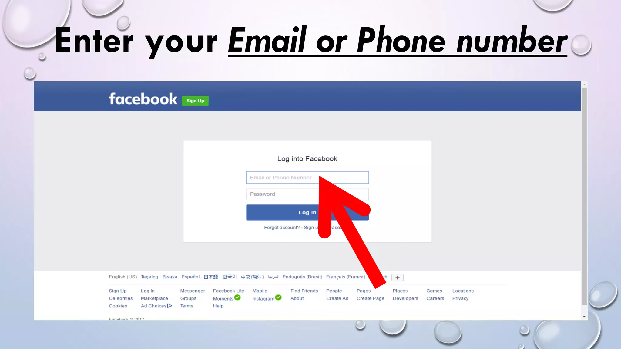 Enter your Email or Phone number
 