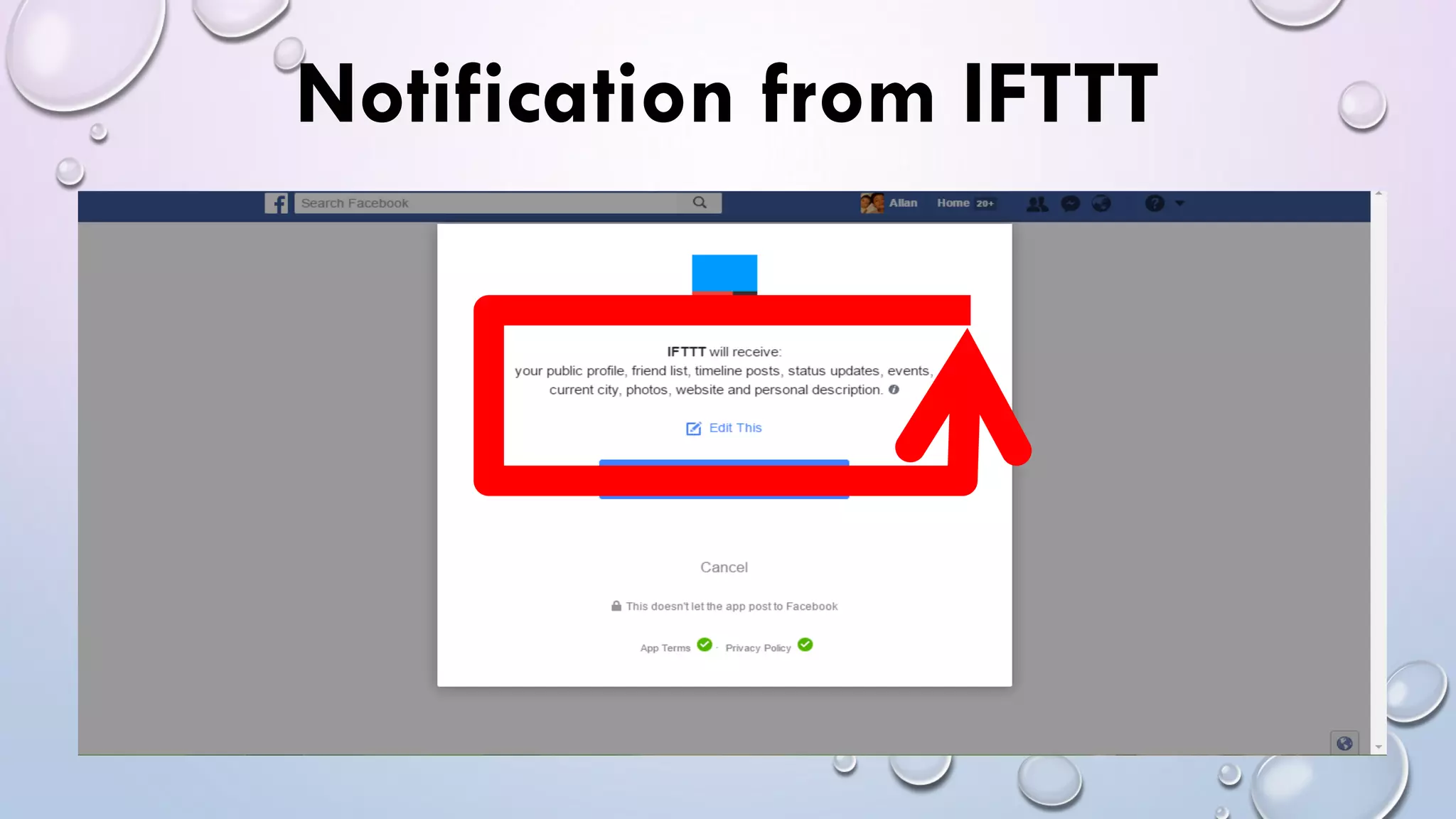 Notification from IFTTT
 