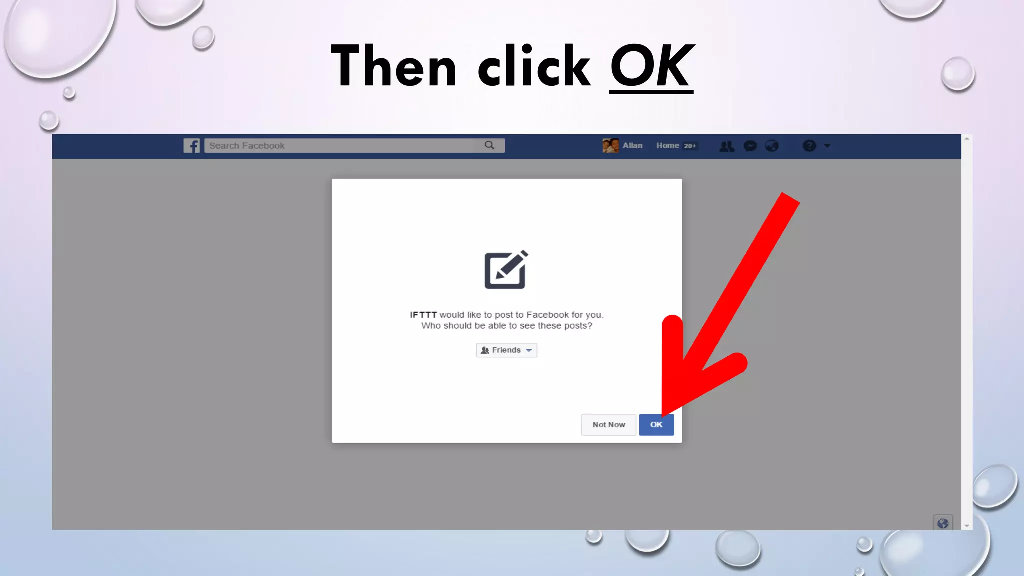 Then click OK
 