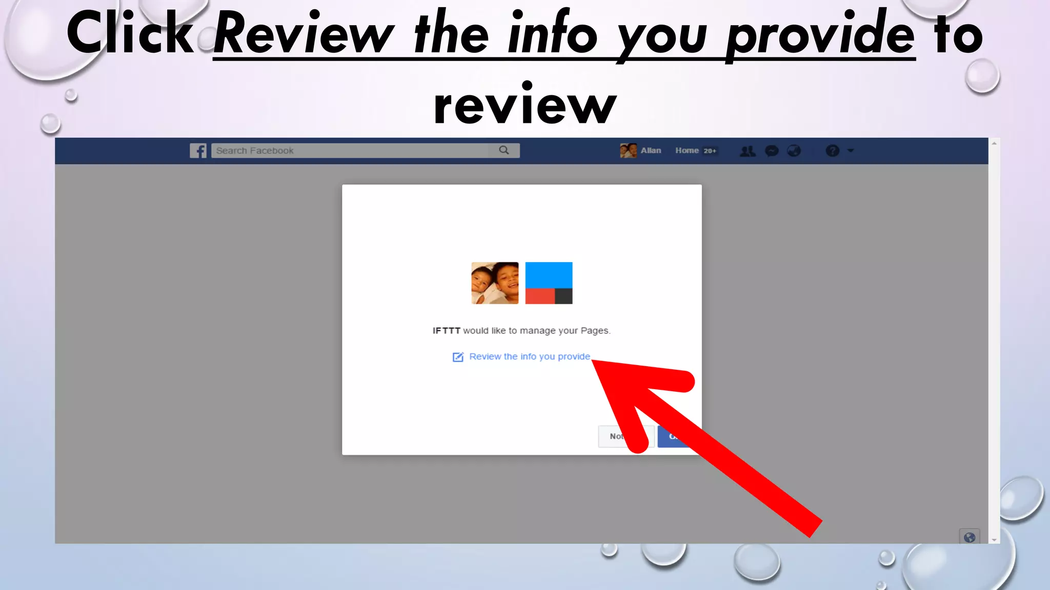 Click Review the info you provide to
review
 
