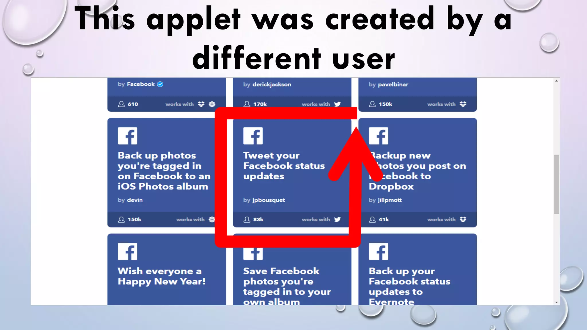This applet was created by a
different user
 