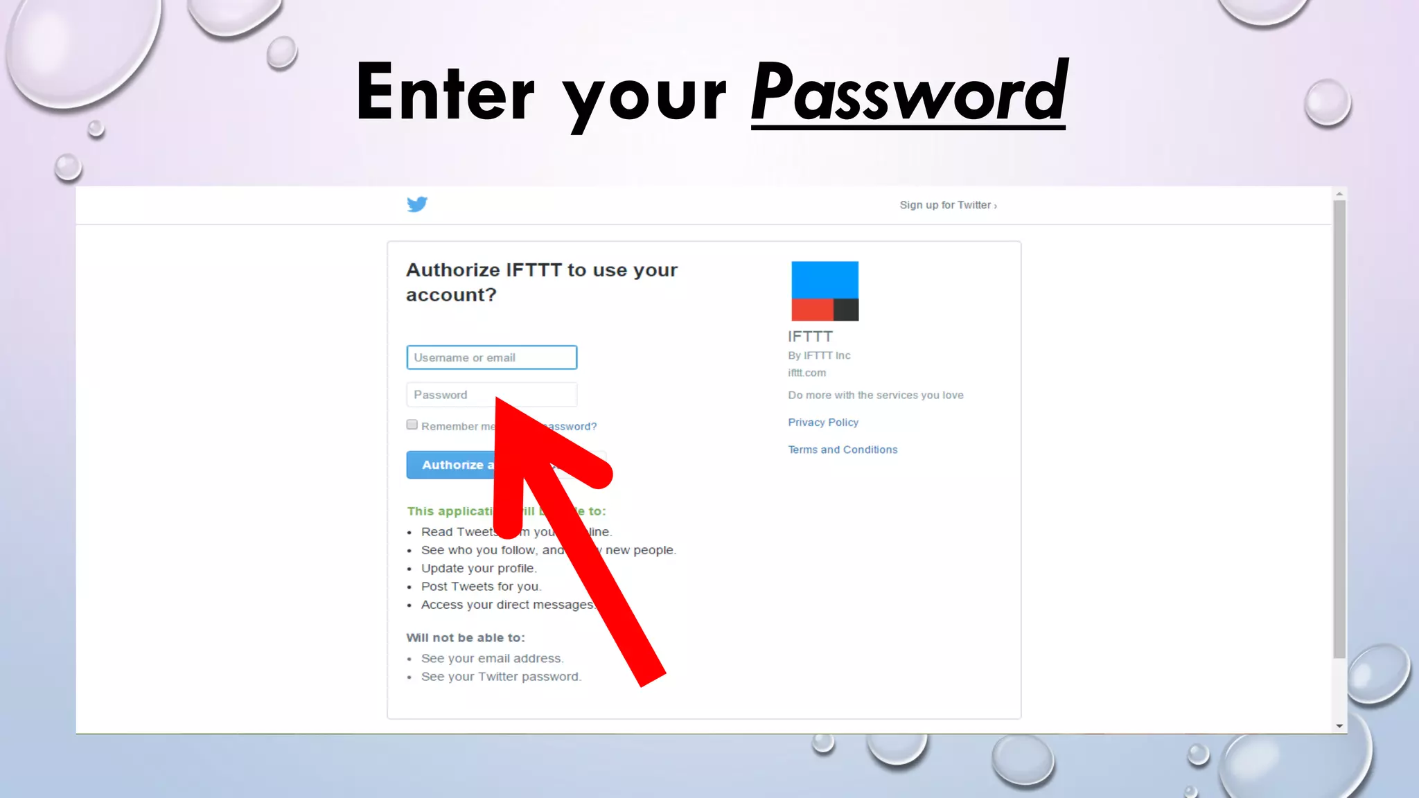 Enter your Password
 