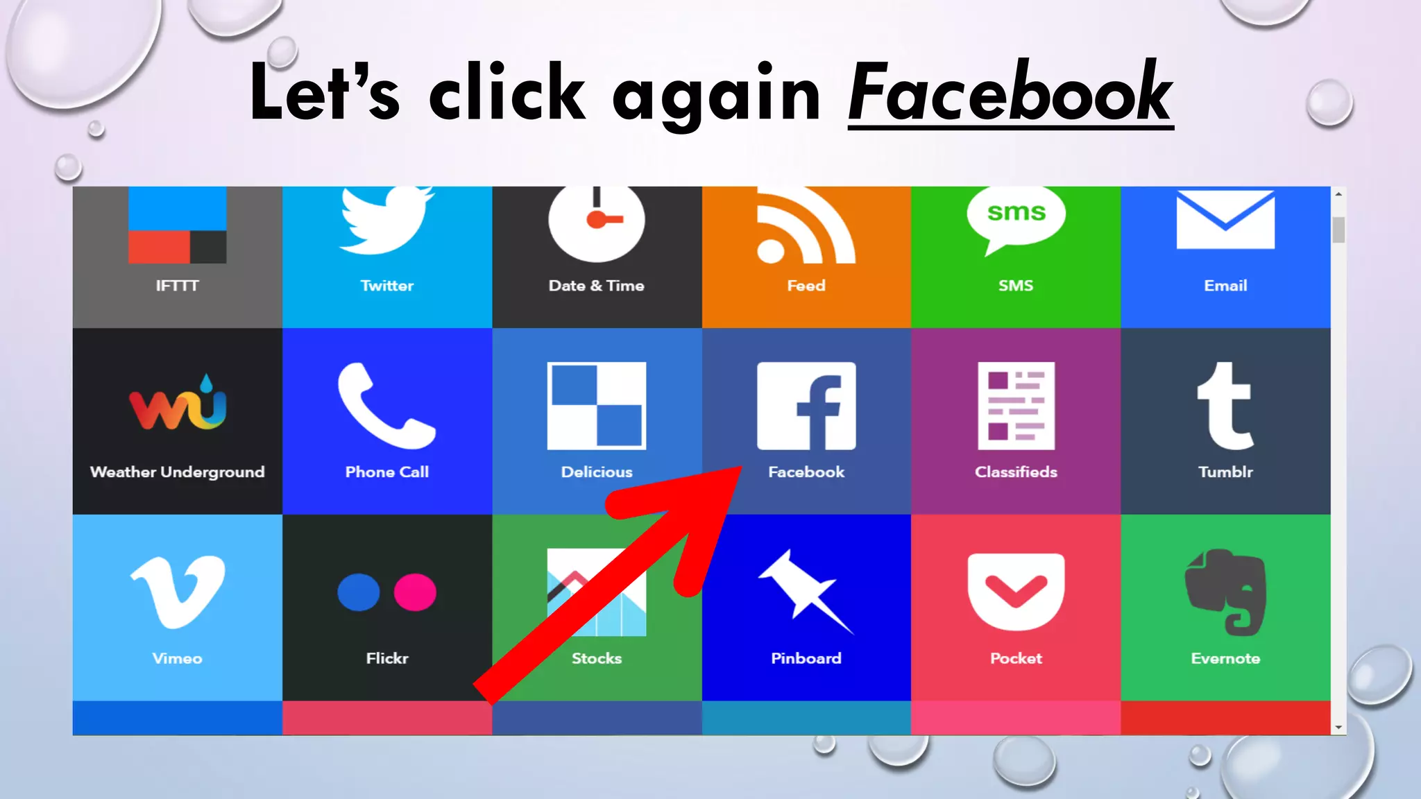 Let’s click again Facebook
 