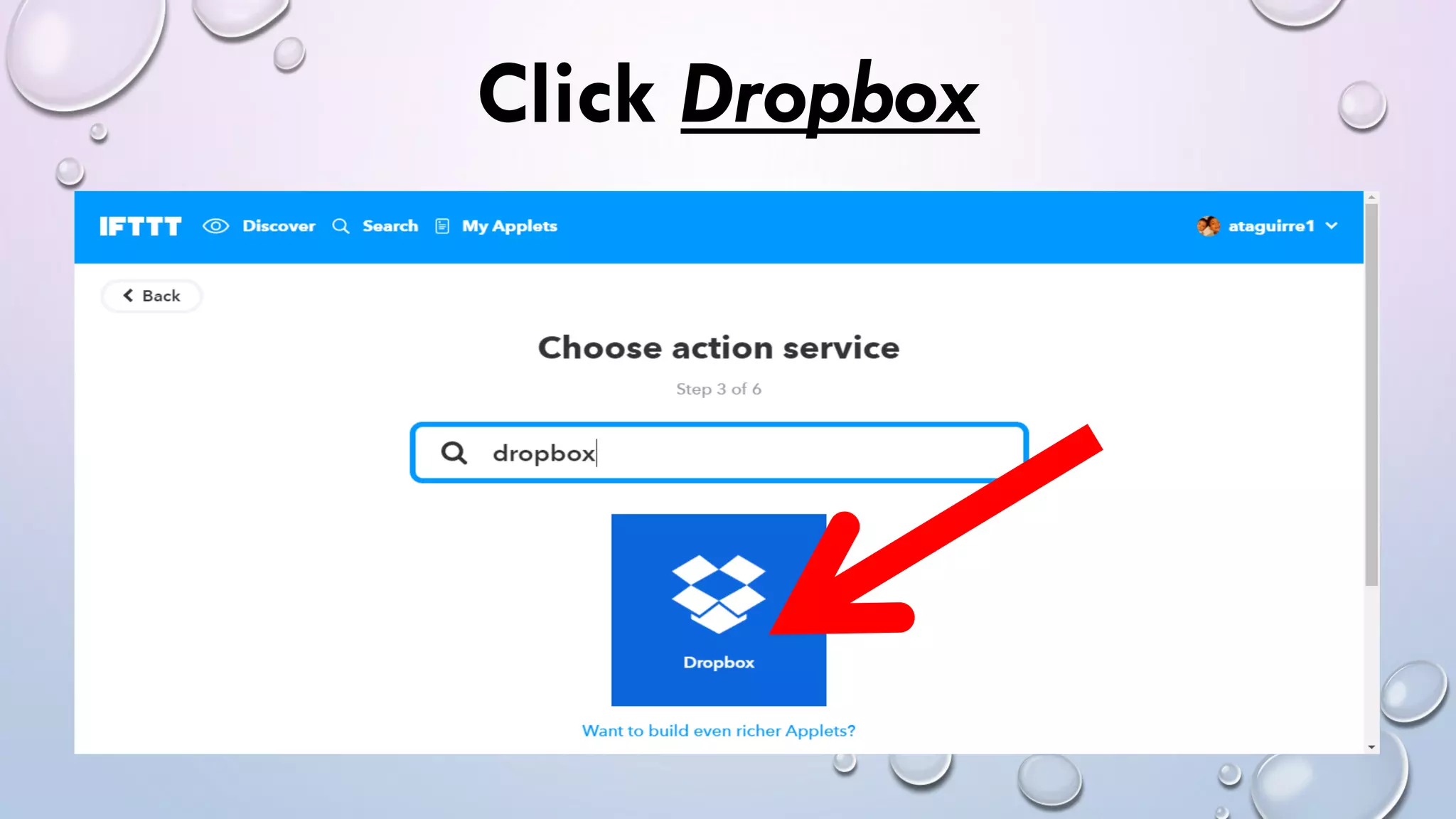 Click Dropbox
 