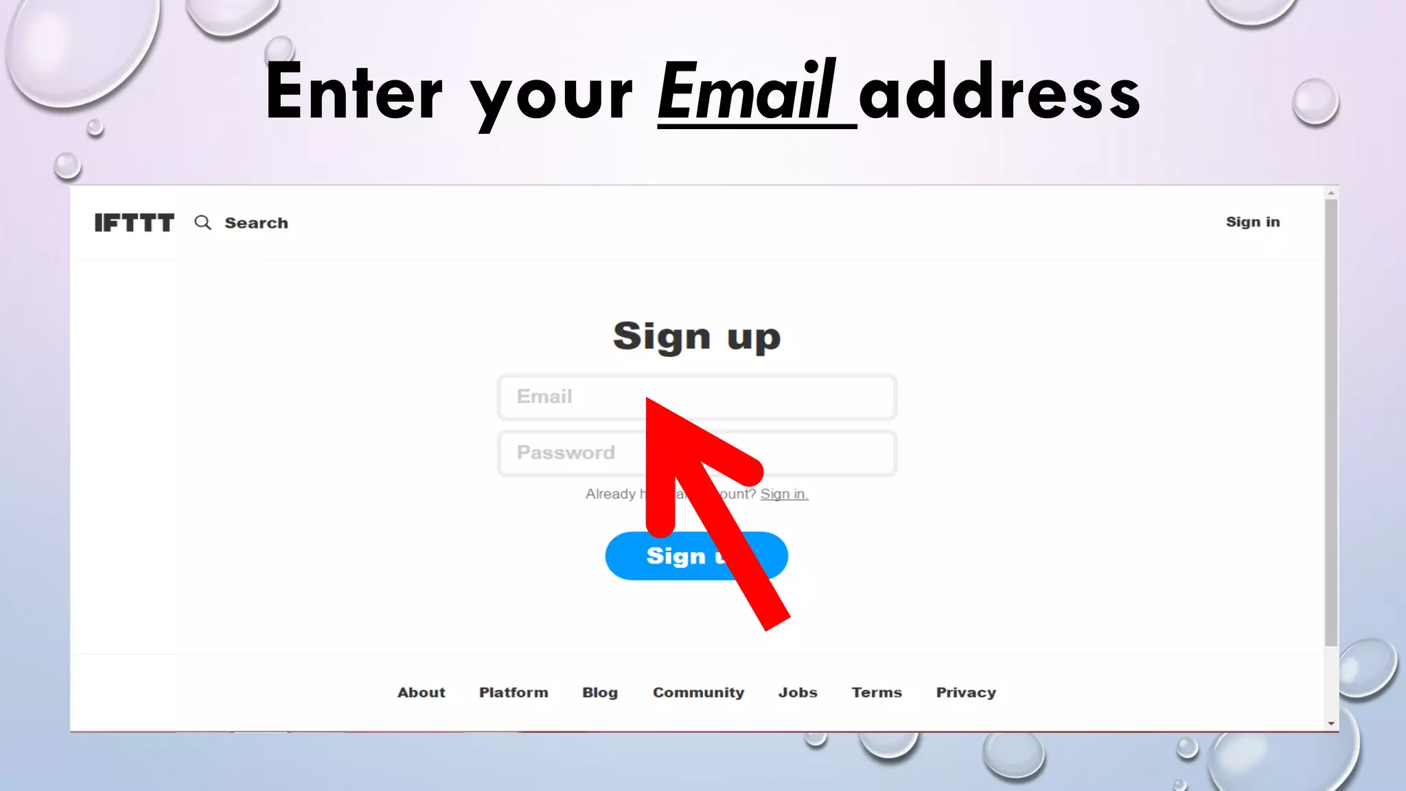 Enter your Email address
 