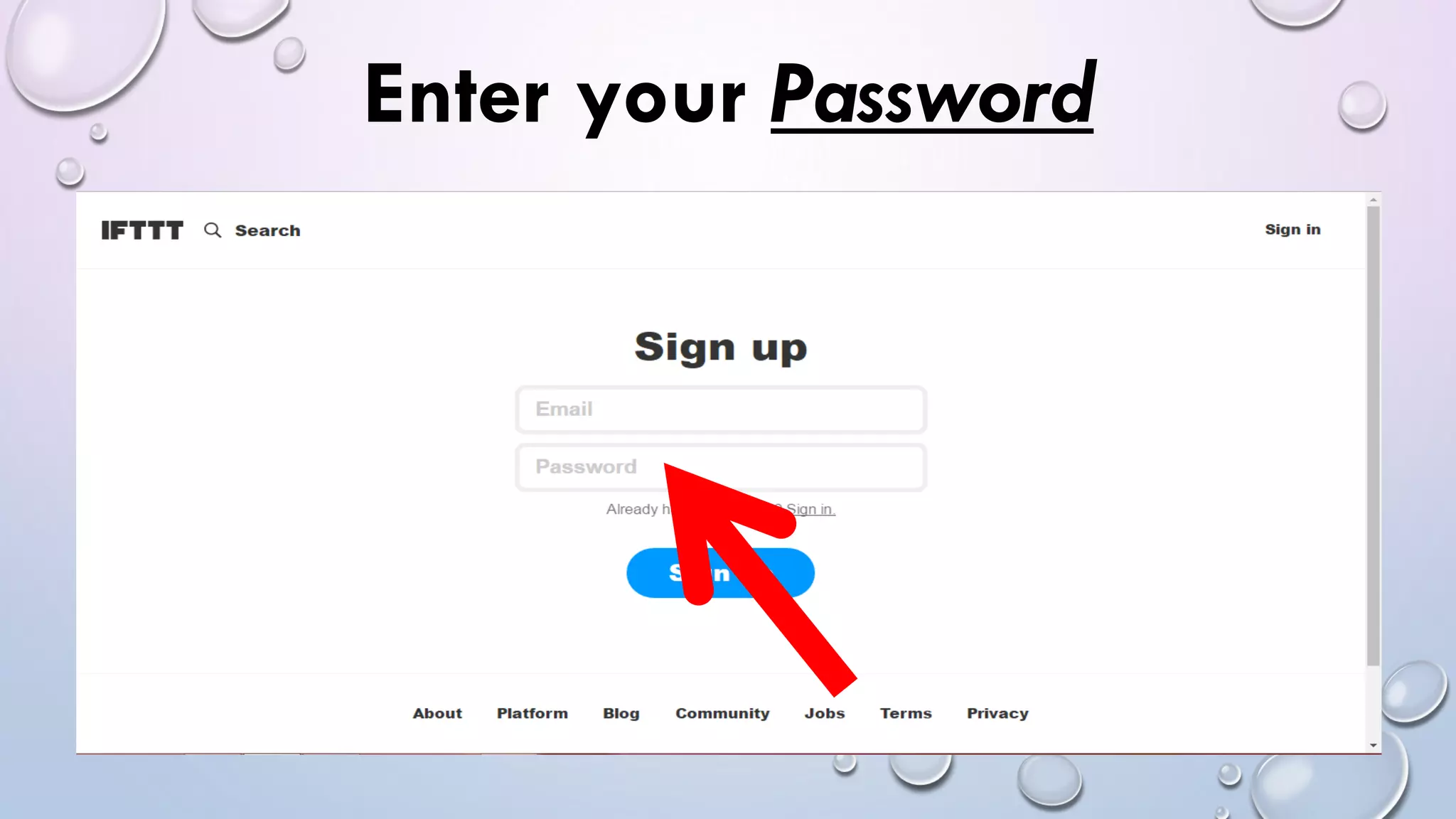 Enter your Password
 