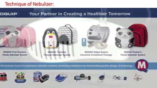 Technique of Nebulizer:
 