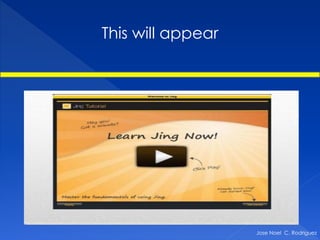 This will appear




                   Jose Noel C. Rodriguez
 