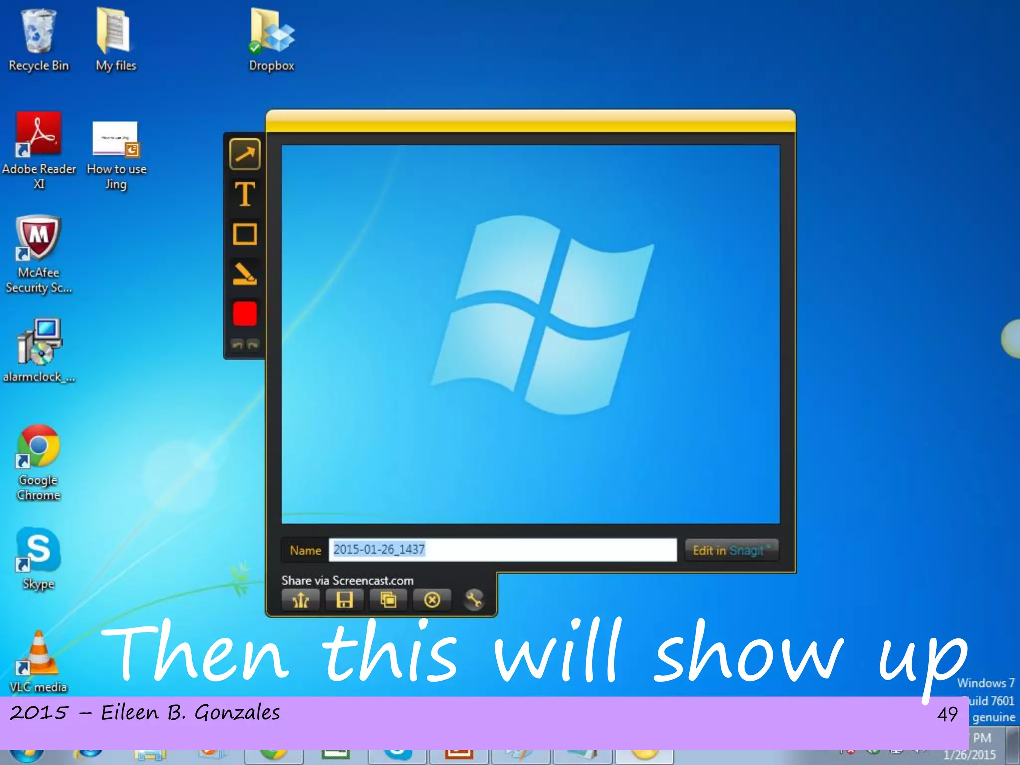 2015 – Eileen B. Gonzales 49
Then this will show up
 