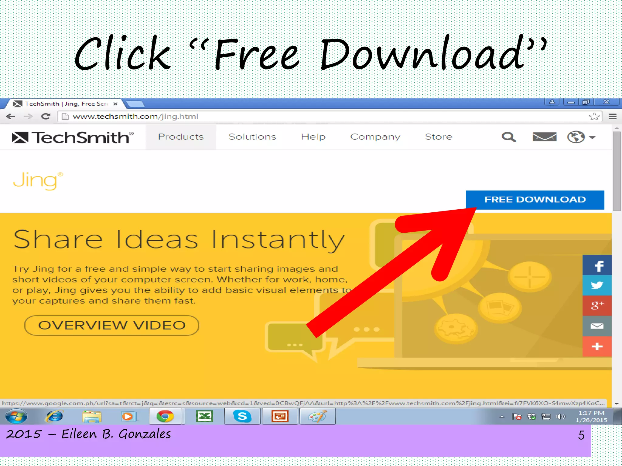2015 – Eileen B. Gonzales 5
Click “Free Download”
 