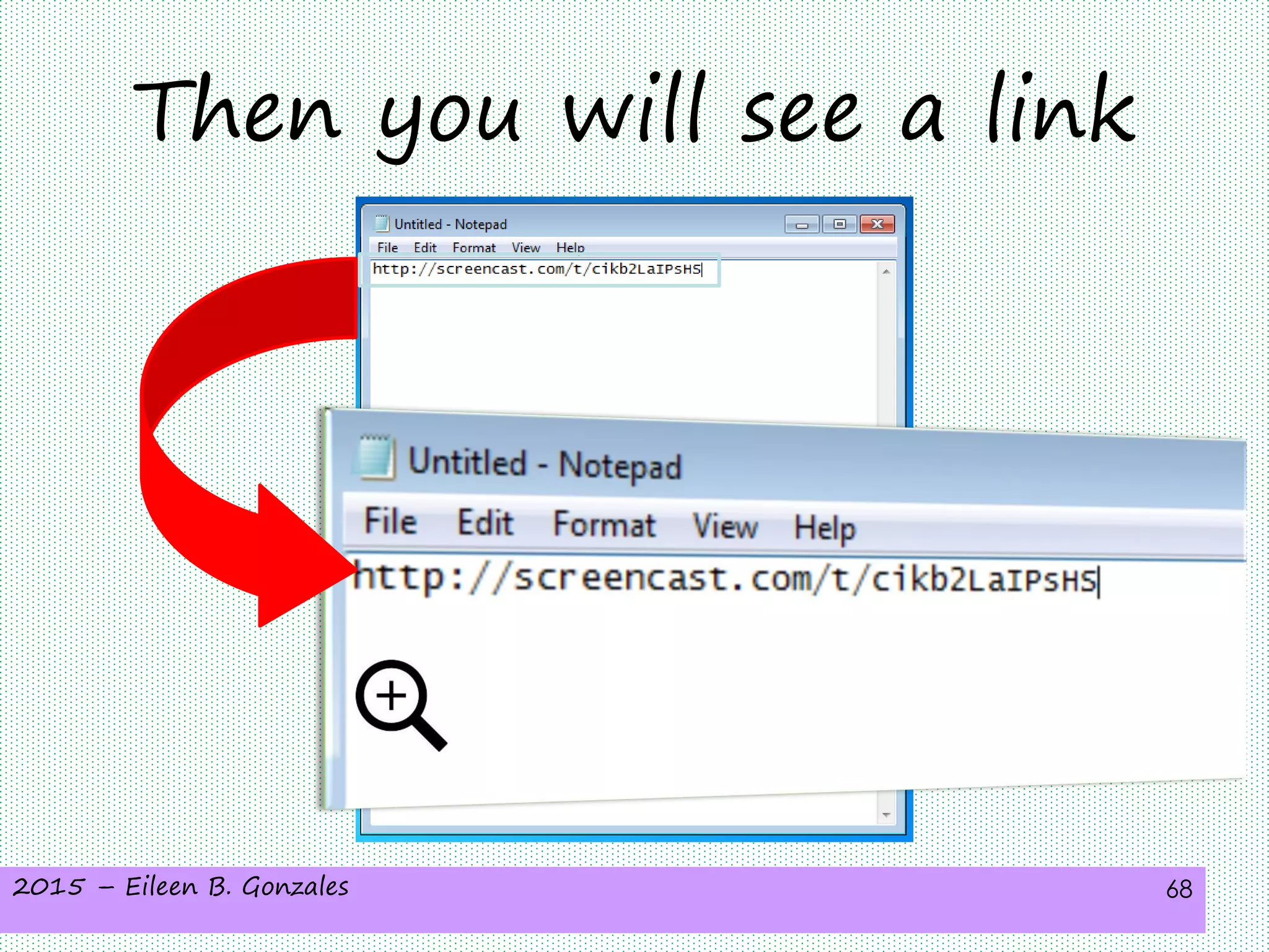 2015 – Eileen B. Gonzales 68
Then you will see a link
 