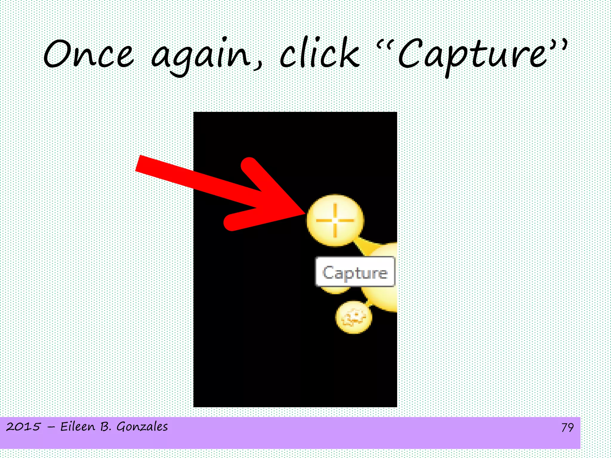 2015 – Eileen B. Gonzales 79
Once again, click “Capture”
 