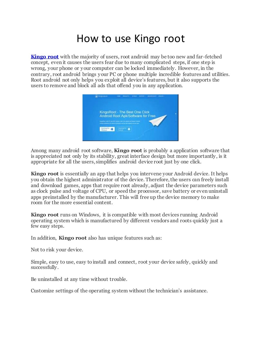 How To Use Kingo Root
