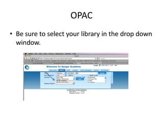 How to use Insignia Library OPAC | PPTX