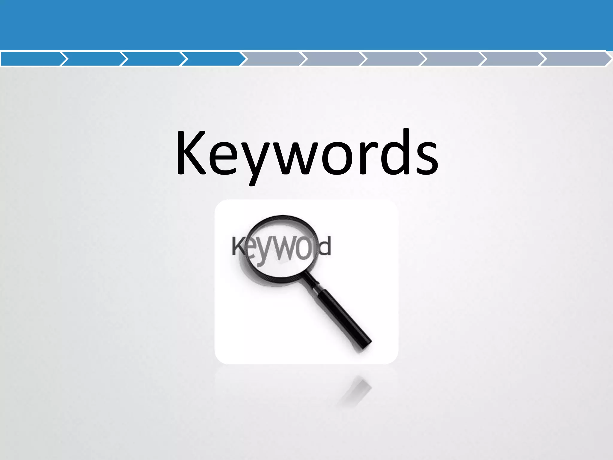 Keywords
 