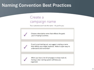 Naming Convention Best Practices




                                   22
 