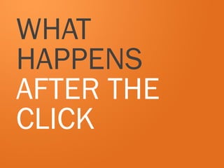 WHAT
HAPPENS
AFTER THE
CLICK
 