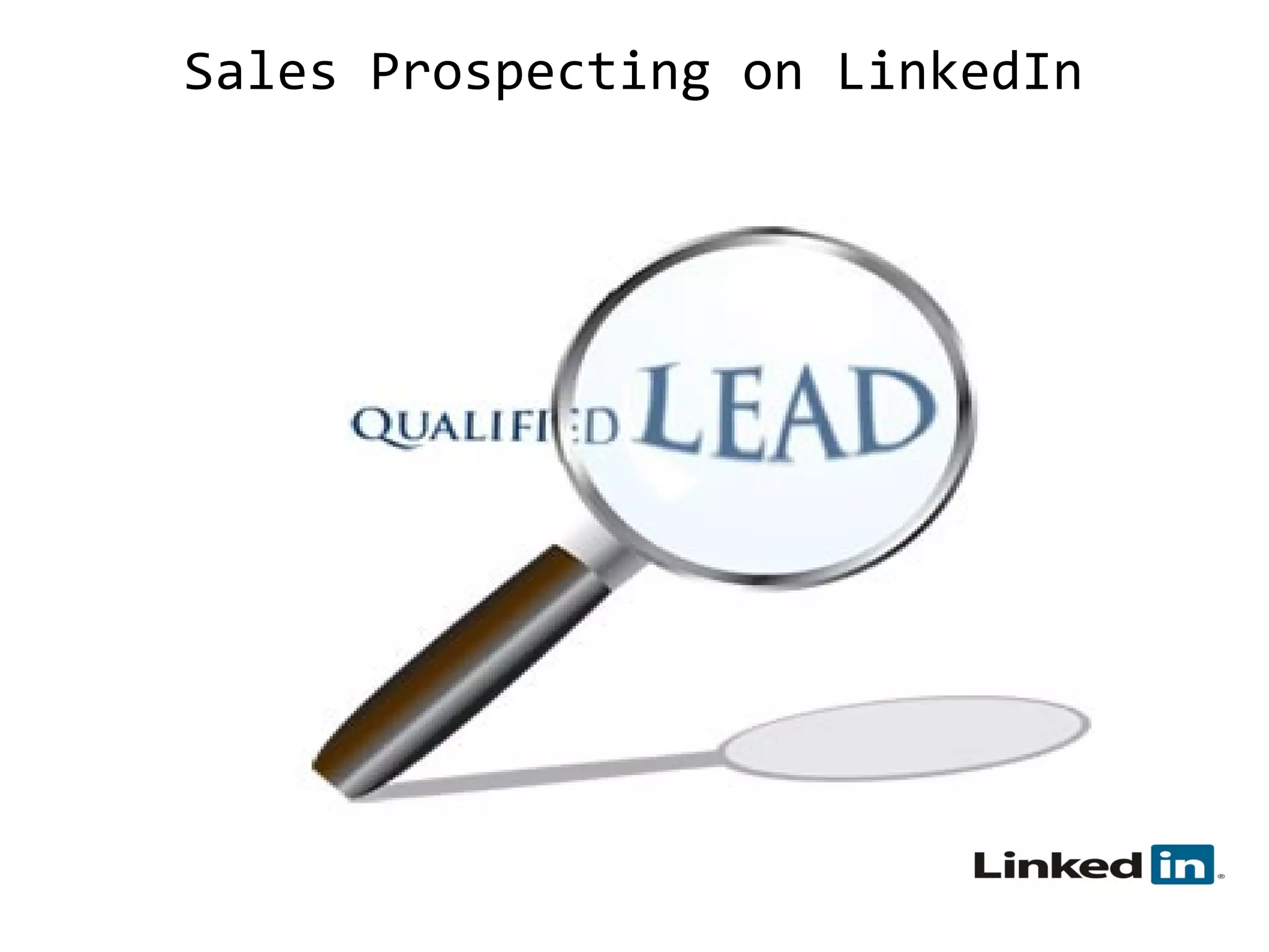 Sales Prospecting on LinkedIn

 