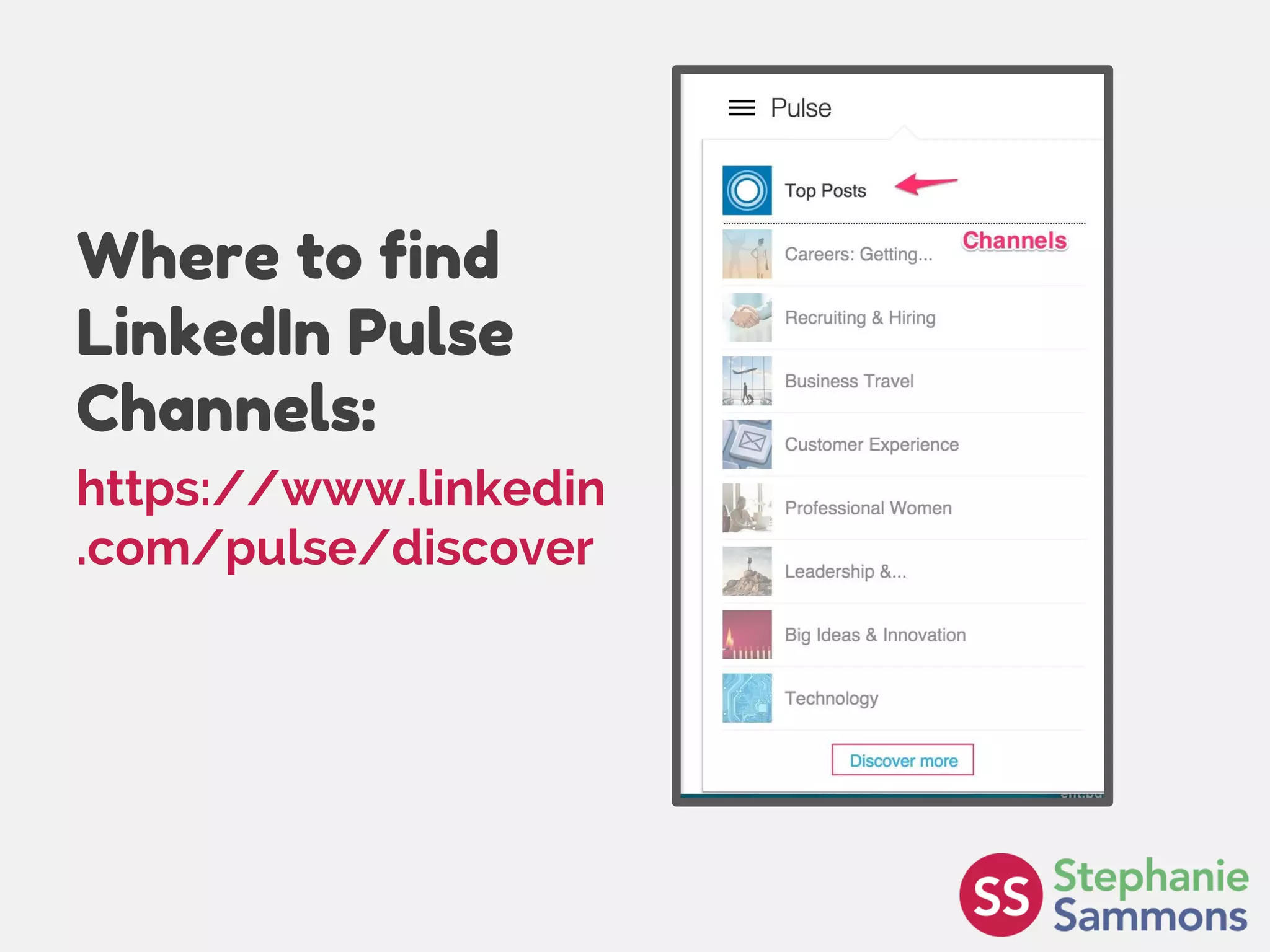Page 19
Where to find
LinkedIn Pulse
Channels:
https://www.linkedin
.com/pulse/discover
 