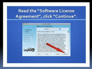 How to use log me in