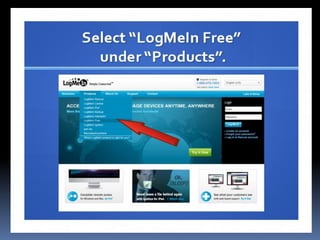 How to use log me in