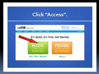 How to use log me in