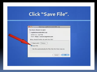How to use log me in