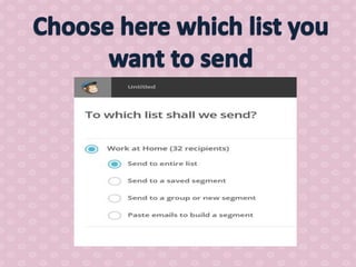 How to use mail chimp