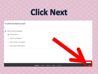 How to use mail chimp