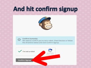 How to use mail chimp