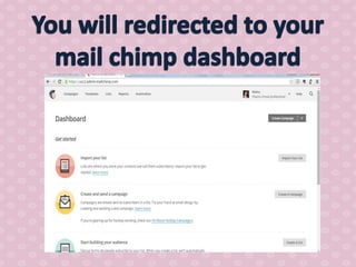 How to use mail chimp
