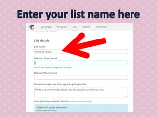 How to use mail chimp