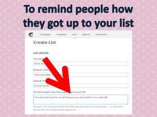 How to use mail chimp