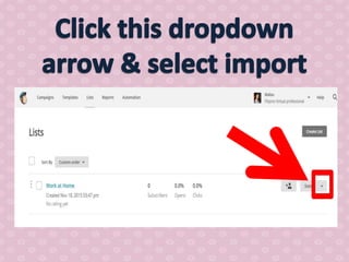 How to use mail chimp