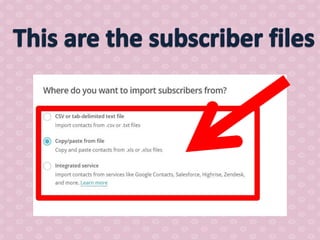 How to use mail chimp