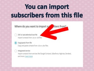 How to use mail chimp