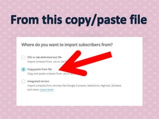 How to use mail chimp