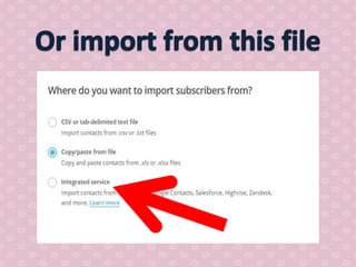 How to use mail chimp