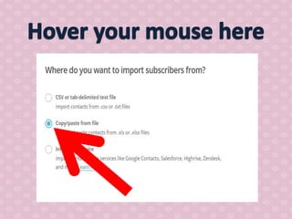 How to use mail chimp