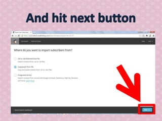 How to use mail chimp