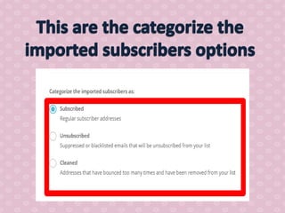 How to use mail chimp