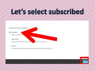 How to use mail chimp