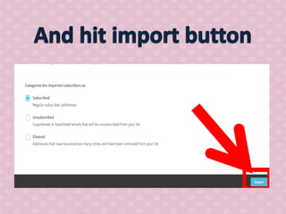 How to use mail chimp