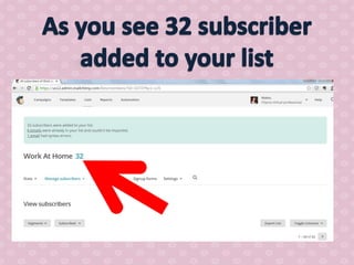 How to use mail chimp